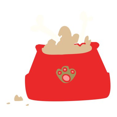 çizgi film doodle evde beslenen hayvan kase