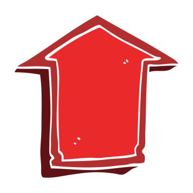 çizgi film doodle yukarıyı gösteren ok