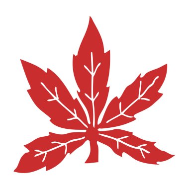 düz renk tarzı çizgi film marihuana yaprağı