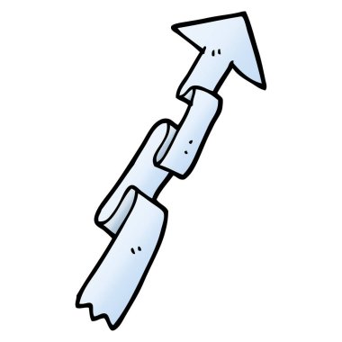 vektör degrade illüstrasyon karikatür afiş ok