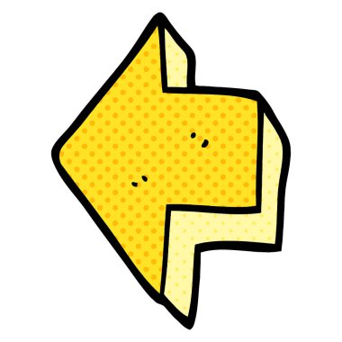 çizgi film doodle işaret eden ok