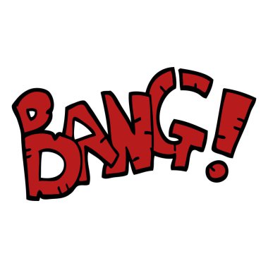 el çizilmiş doodle tarzı çizgi film bang simgesi