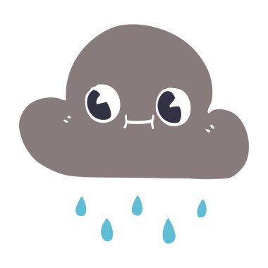 çizgi film doodle yağmur bulutu