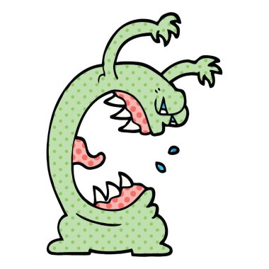 çizgi roman tarzı karikatür canavar