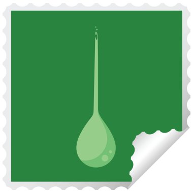 sümük damla grafik kare etiket damga