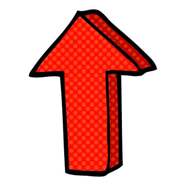 Beyaz arka plan üzerinde izole karikatür doodle ok