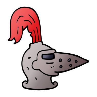 çizgi film doodle şövalyeler kask