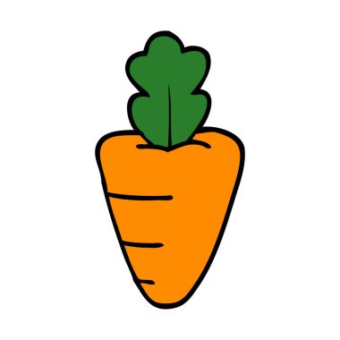 çizgi film doodle sağlıklı havuç