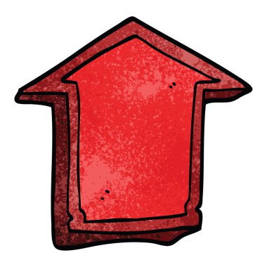 çizgi film doodle yukarıyı gösteren ok