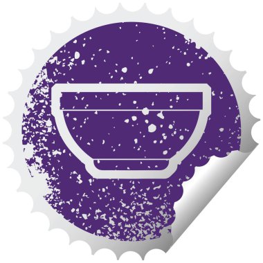 sıkıntılı etiket simge tasarlamak bir kase