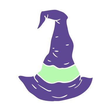 çizgi film doodle cadı şapka