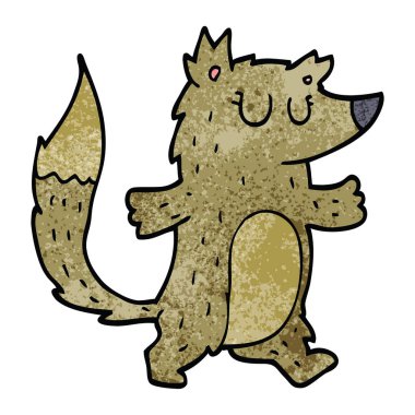 kurt, vektör, illüstrasyon karikatür doodle