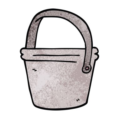 çizgi film doodle kova beyaz arka plan üzerinde