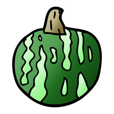 Doodle meyve, renkli vektör çizim karikatür