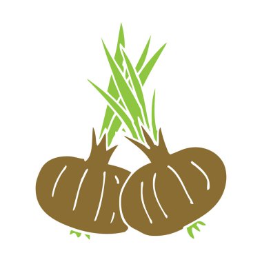 çizgi film doodle kahverengi soğan
