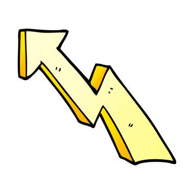 ok yükselen karikatür doodle