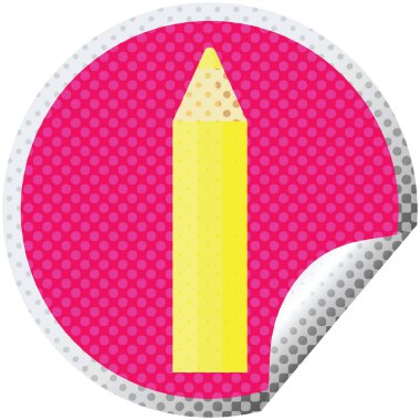 sarı boyama kalem grafik vektör çizim dairesel etiket