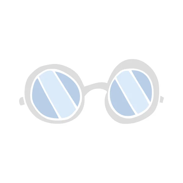 Flat Color Illustration Glasses — Stock Vector