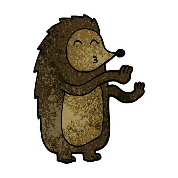 Cartoon Doodle Dancing Hedgehog — Stock Vector