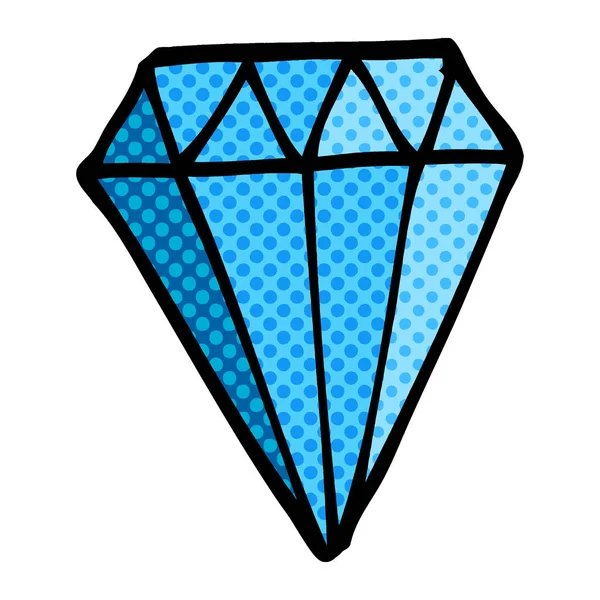 Dibujos Animados Garabato Tatuaje Diamante — Vector de stock