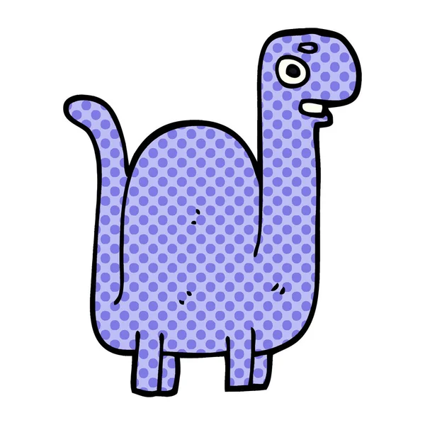 Cartoon Doodle Prehistoric Dinosaur — Stock Vector