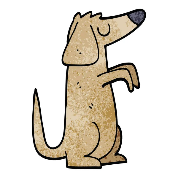 Zeichentrickkritzelhund Vektor Illustration — Stockvektor