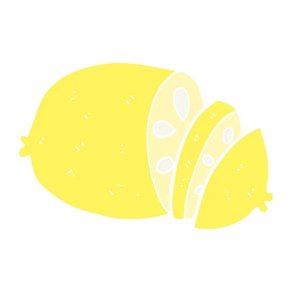 纯色风格动画片切片柠檬 — 图库矢量图片