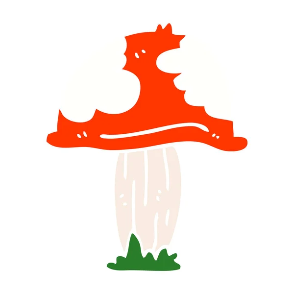 Caricatura Doodle Venenoso Toadstool — Vetor de Stock