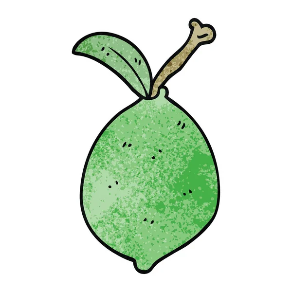 Γελοιογραφία Doodle Ασβέστη Φρούτων — Διανυσματικό Αρχείο