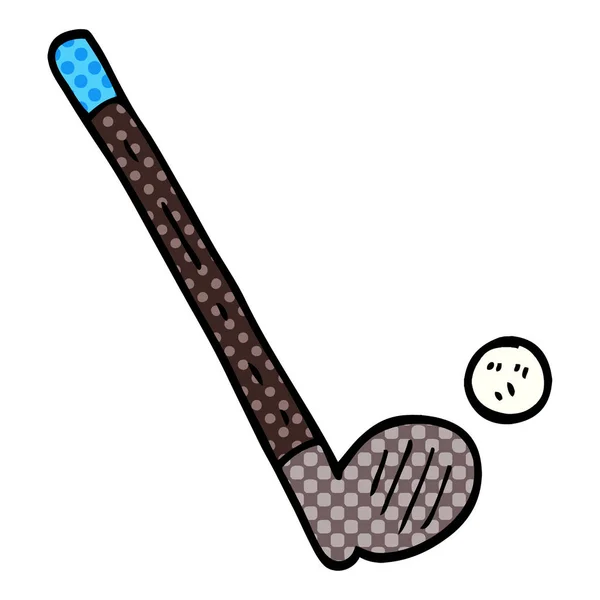 Cartone Animato Doodle Golf Club — Vettoriale Stock