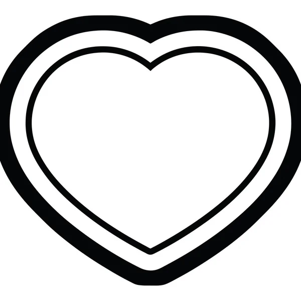 Símbolo Del Corazón Vector Gráfico Icono Ilustración — Vector de stock