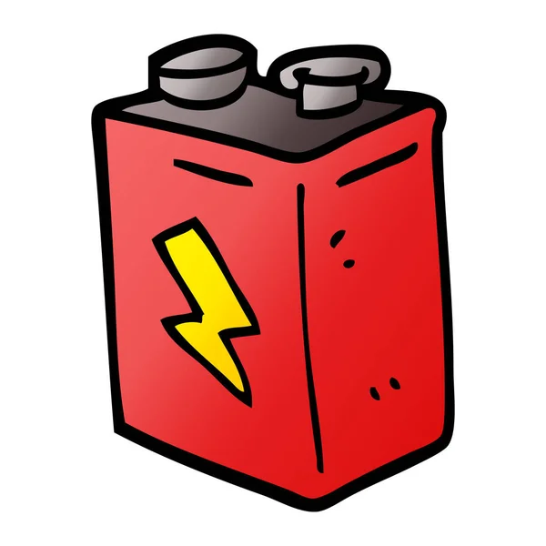 Illustrazione Della Batteria Del Fumetto Doodle — Vettoriale Stock