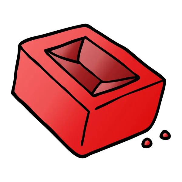 Doodle Karikatura Červených Cihel — Stockový vektor