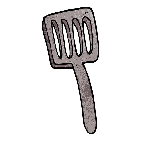 Rajzfilm Doodle Élelmiszer Spatula — Stock Vector