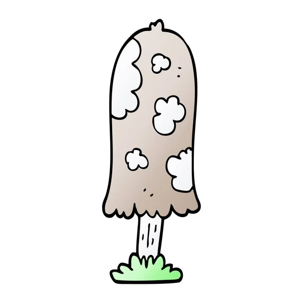 Cartoon Doodle Mushroom Illustration — Stock Vector
