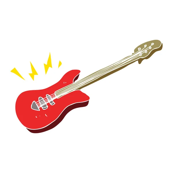 Плоска Кольорова Ілюстрація Електричної Гітари — стоковий вектор