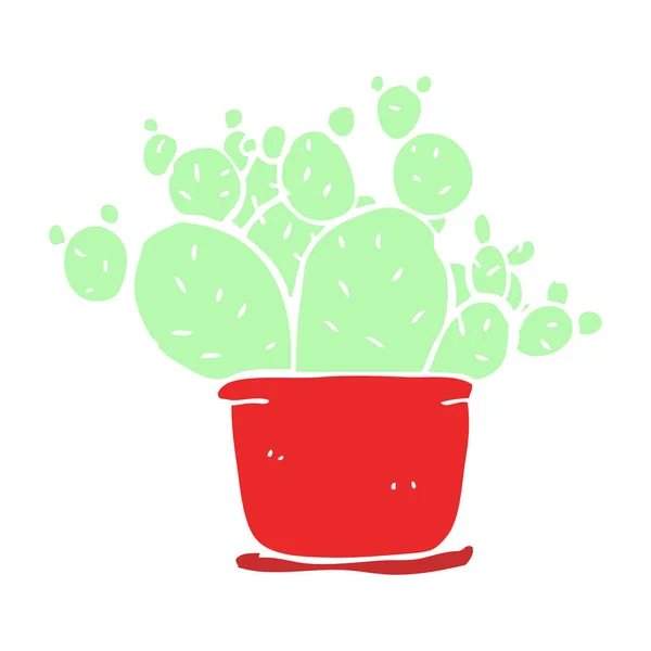 Ilustración Color Plano Cactus — Archivo Imágenes Vectoriales