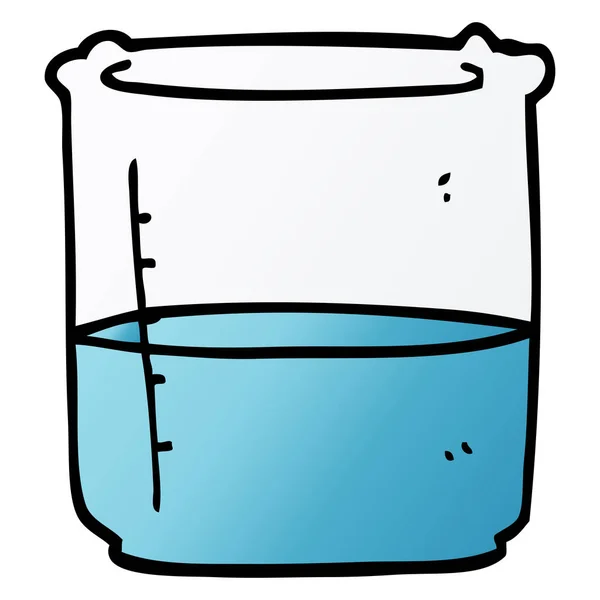 Cartoon Doodle Science Beaker — Stock Vector