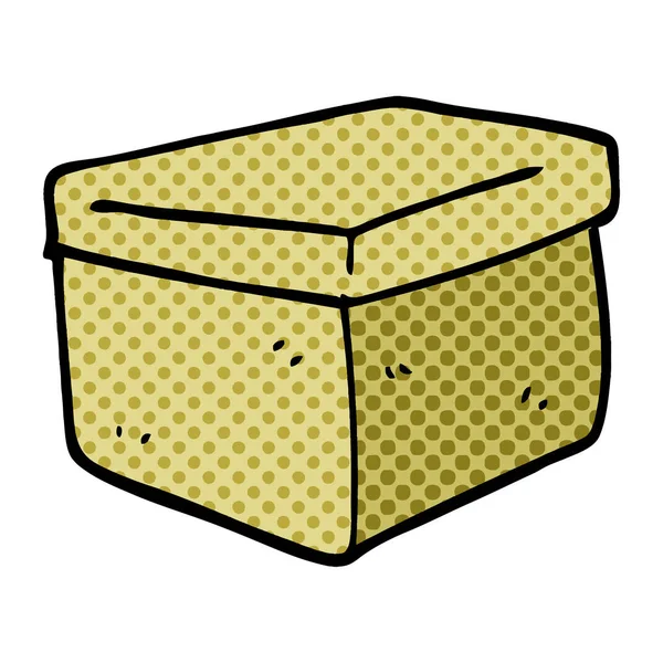 Caja Archivo Dibujos Animados Garabato — Vector de stock