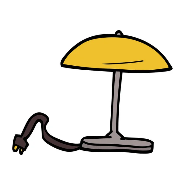 Lampe Doodle Dessin Animé Sur Fond Blanc — Image vectorielle