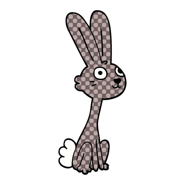 Dessin Animé Doodle Lapin Vecteur Illustration — Image vectorielle