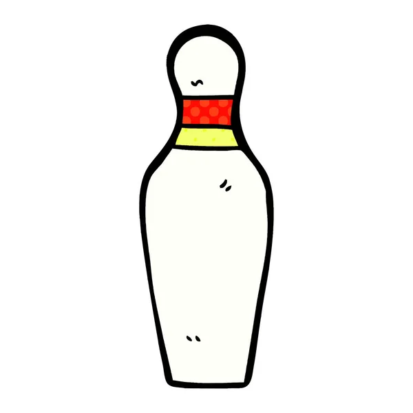 Goupille Bowling Gribouille Dessin Animé — Image vectorielle