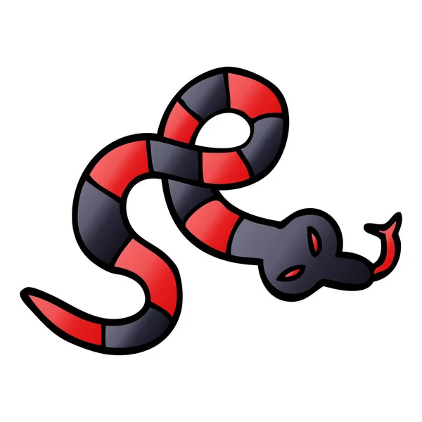 Cartoon Doodle Poisonous Snake — Stock Vector