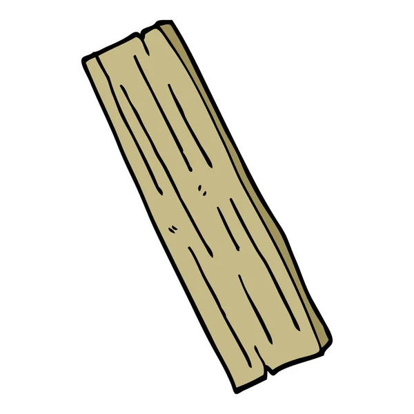 Cartoon Doodle Plank Wood — Stock Vector