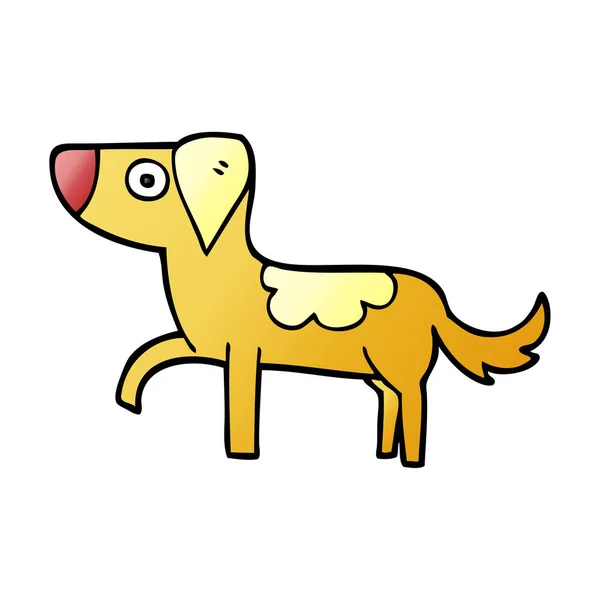 Zeichentrick Doodle Stehender Hund — Stockvektor