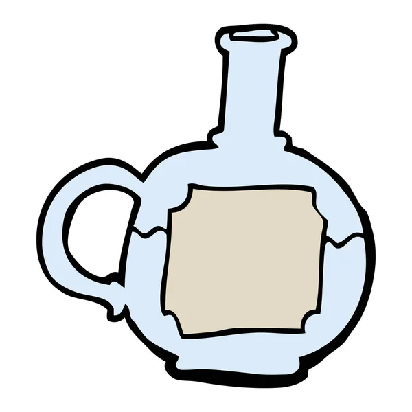 Zeichentrick Doodle Aus Einer Trinkflasche — Stockvektor