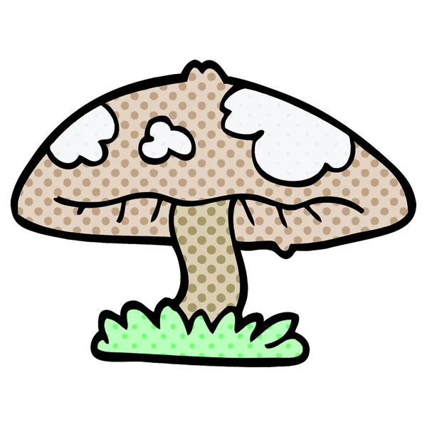 Cartoon Doodle Mushroom Illustration — Stock Vector