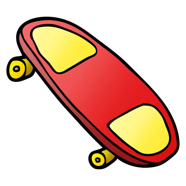 Desenho Animado Doodle Skate Vetor Ilustração — Vetor de Stock