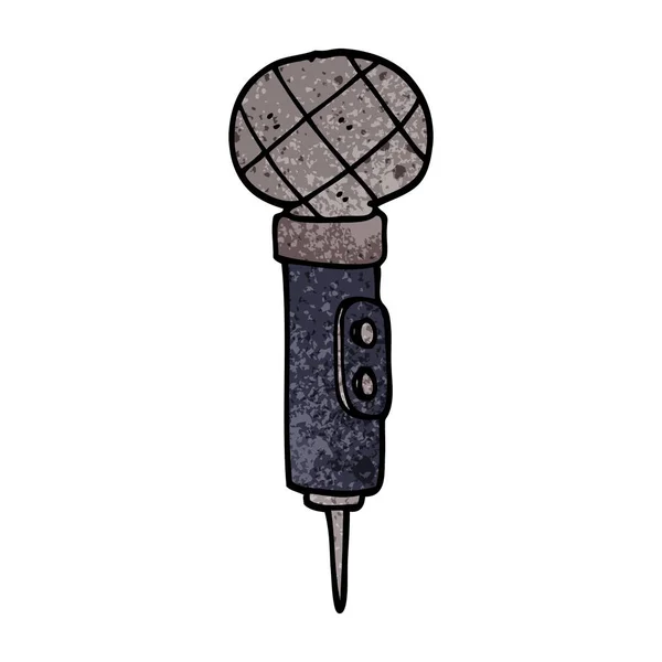 Gribouille Dessin Animé Microphone — Image vectorielle