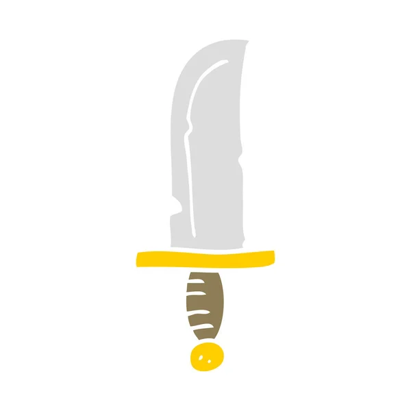 Плоская Цветная Иллюстрация Ножа — стоковый вектор